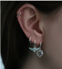 Veja wing single earring silver