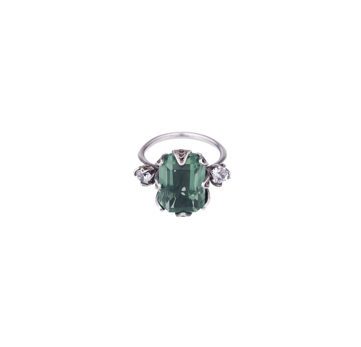 Yvone Christa Menage Square ring grön aqua Lemurian stl 17 - 2