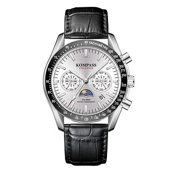 Kompass Day-Night Master Chronograph Silver Black