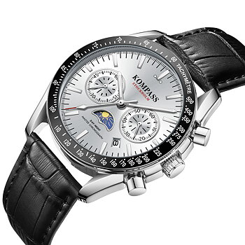 Kompass Day-Night Master Chronograph Silver Black