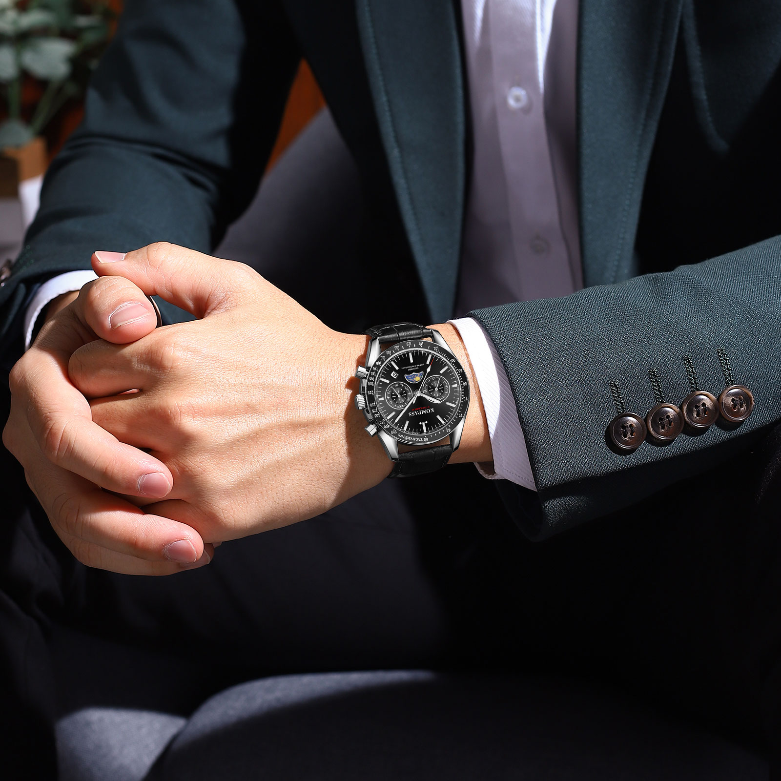 Kompass Day-Night Master Chronograph Black - 7