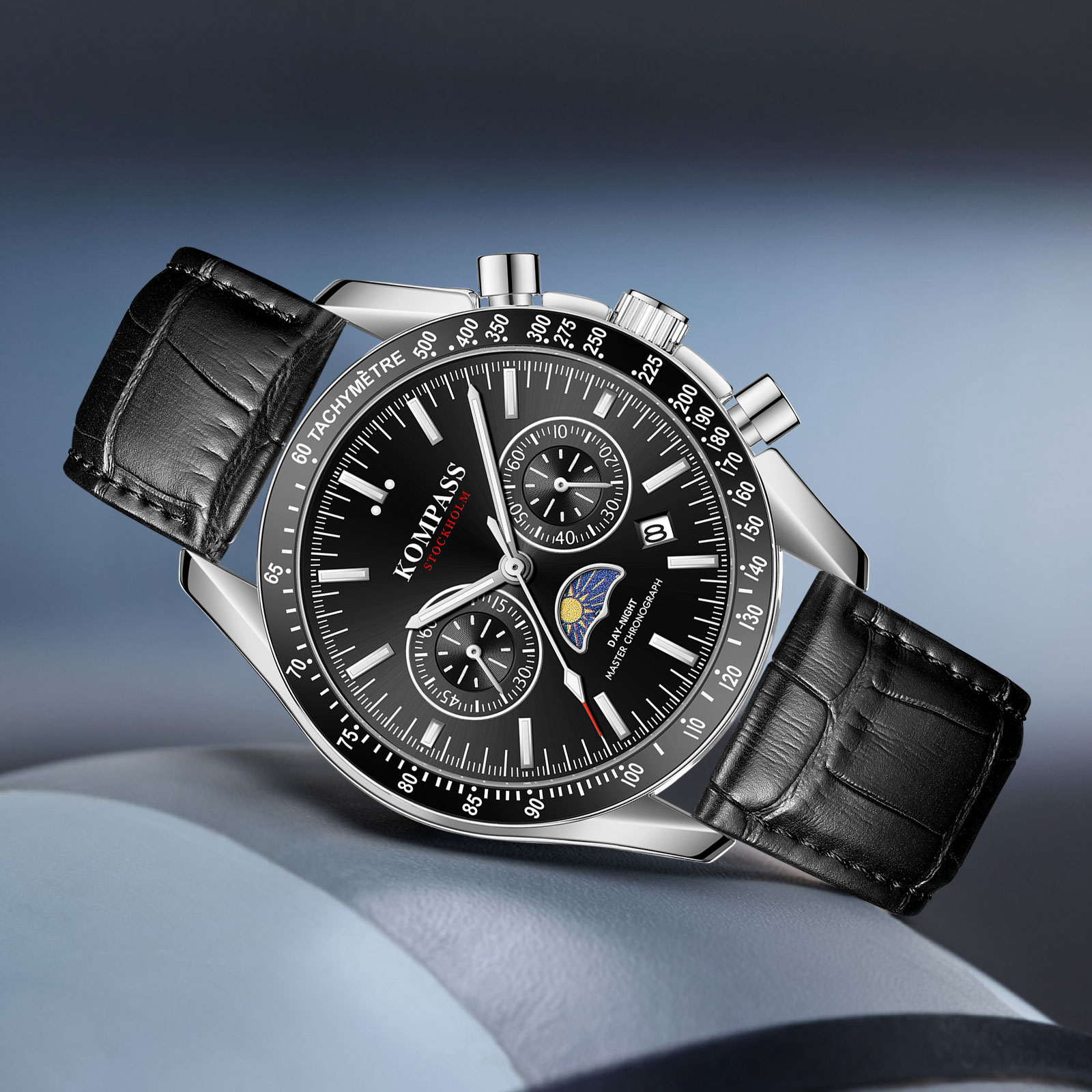 Kompass Day-Night Master Chronograph Black - 4