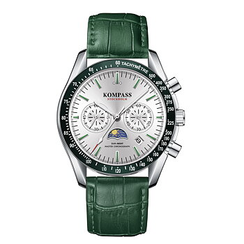 Kompass Day-Night Master Chronograph Silver Green