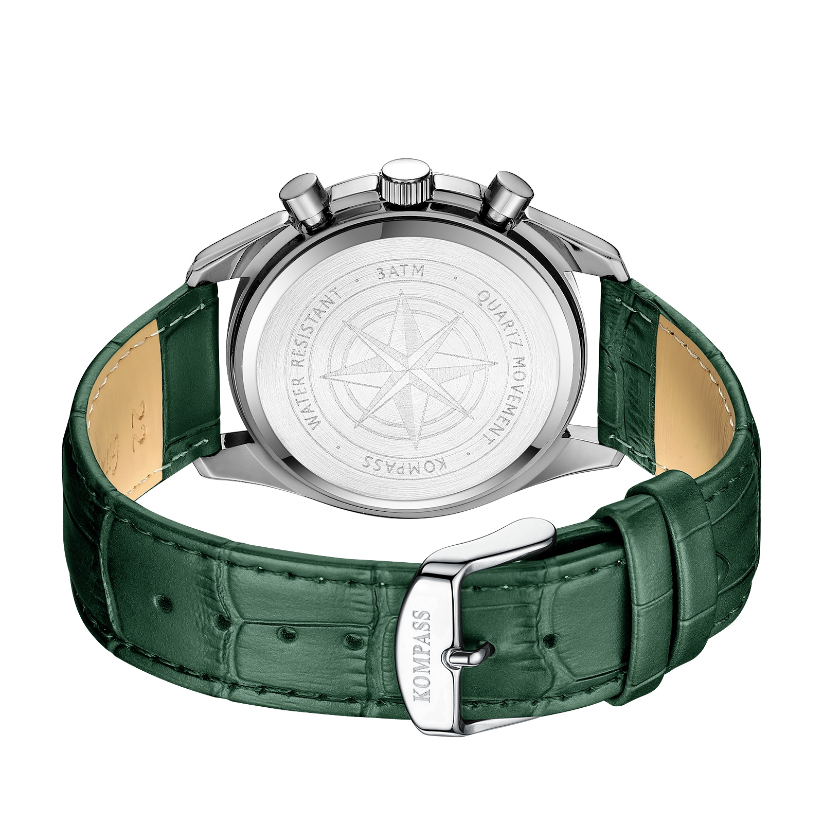 Kompass Day-Night Master Chronograph Silver Green - 8