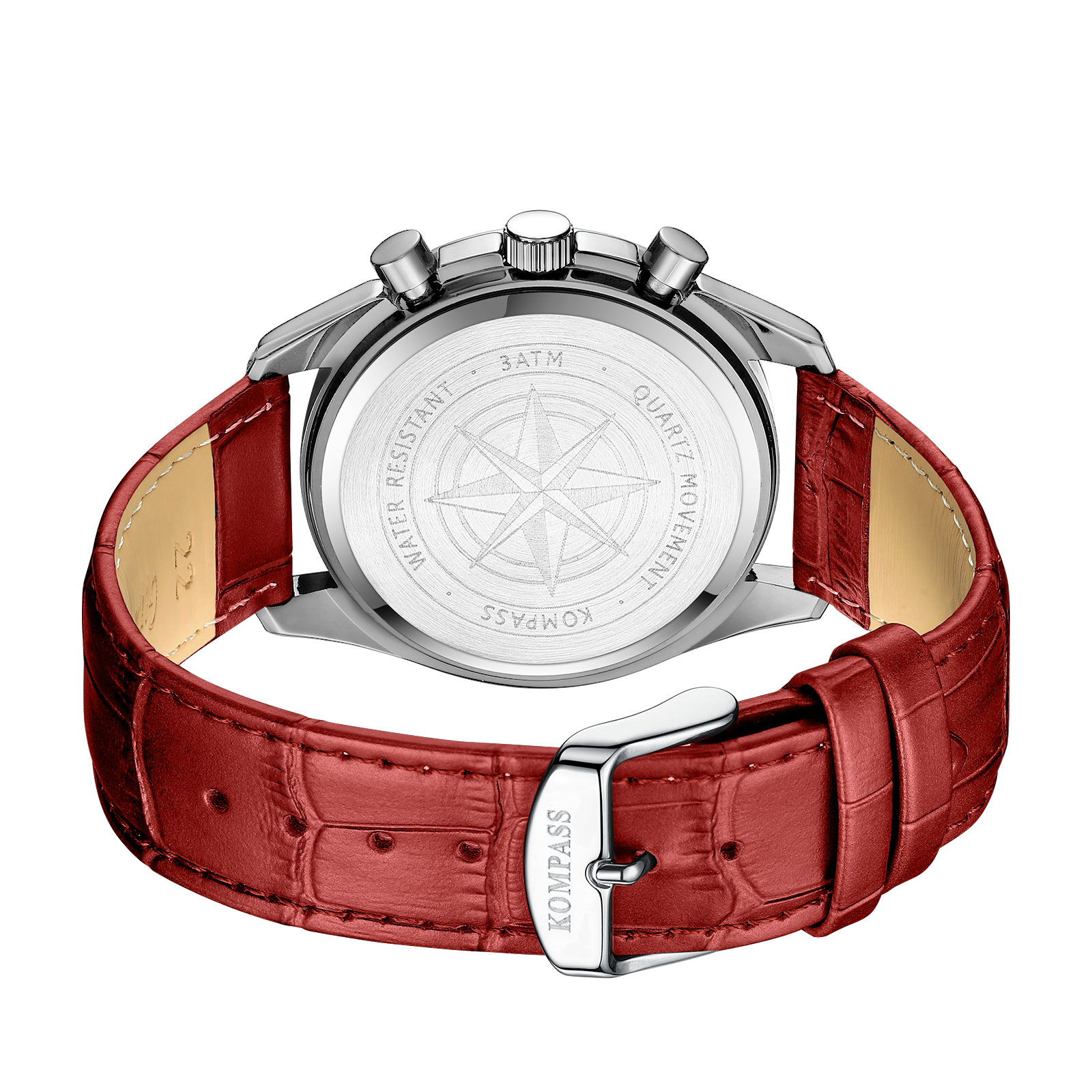Kompass Day-Night Master Chronograph Silver Red - 8