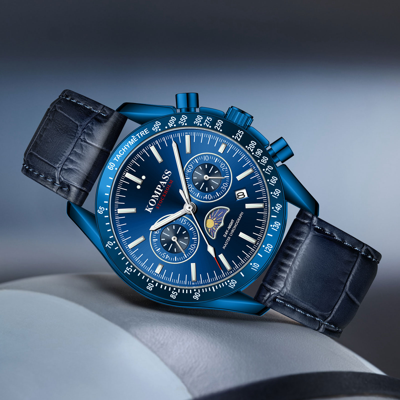Kompass Day-Night Master Chronograph Full Blue - 4