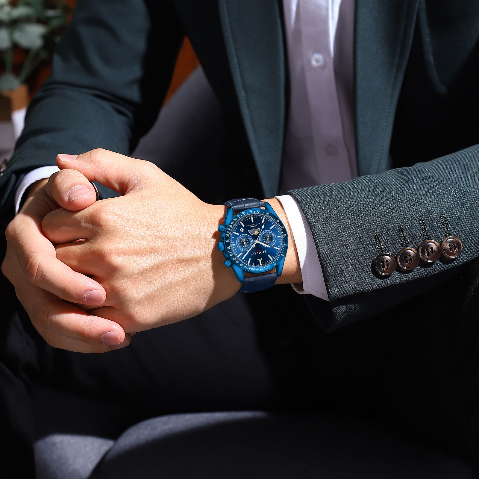 Kompass Day-Night Master Chronograph Full Blue - 7