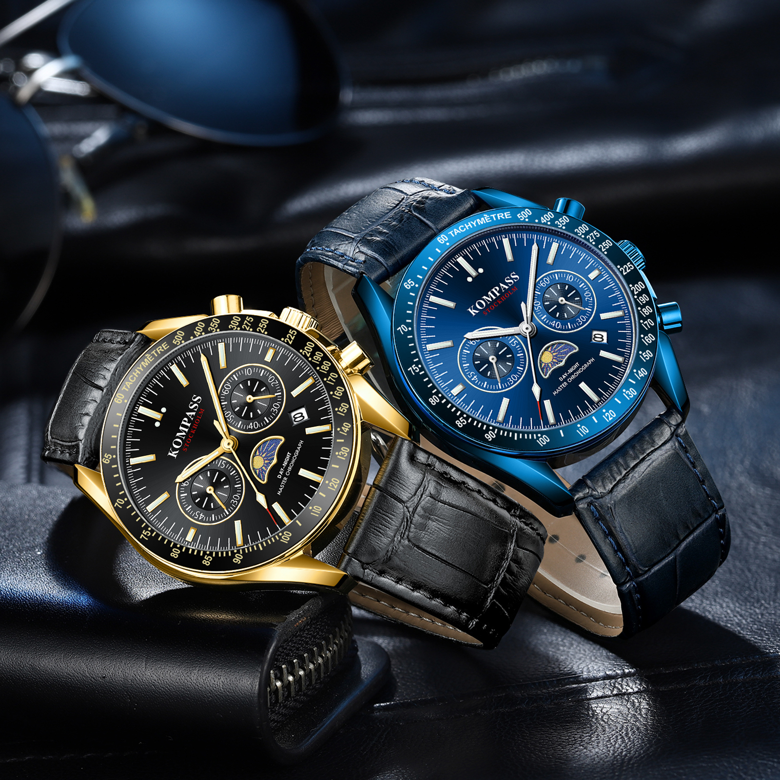 Kompass Day-Night Master Chronograph Full Blue - 9