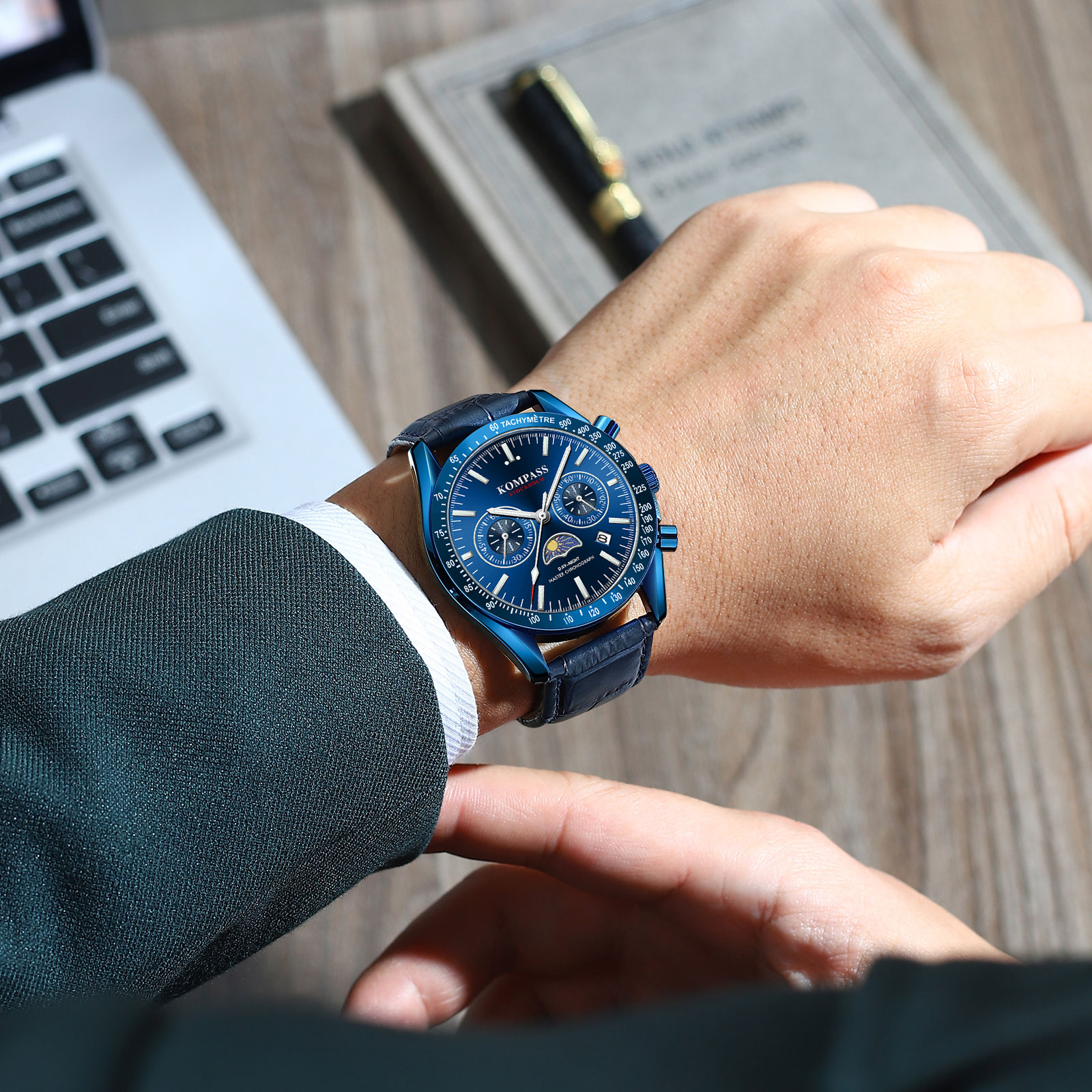Kompass Day-Night Master Chronograph Full Blue - 6