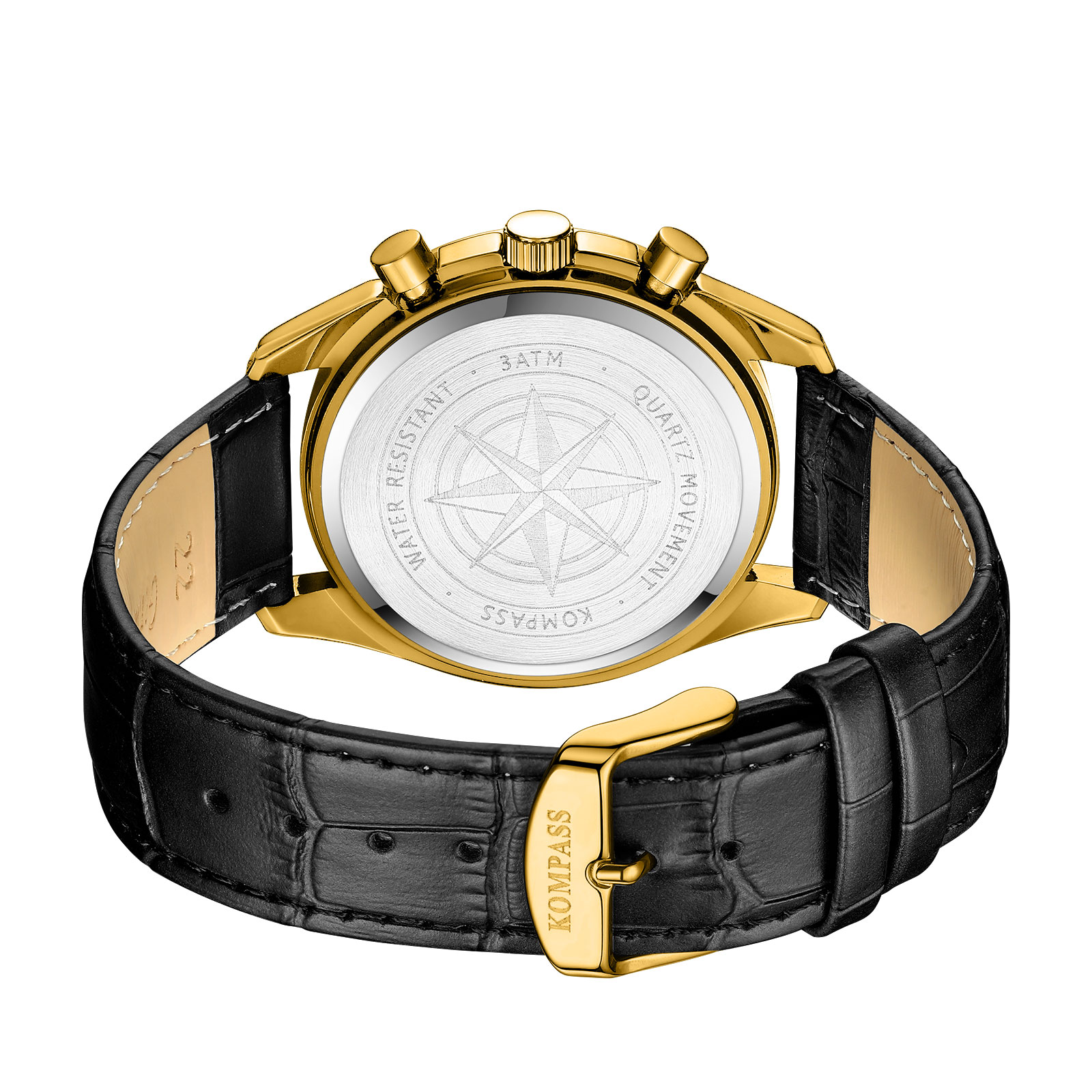 Kompass Day-Night Master Chronograph Gold Silver Black - 8