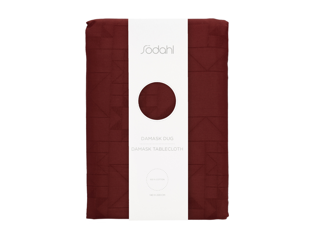 Södahl Star Damast Julbordsduk 150x220 cm, Red /röd - 3
