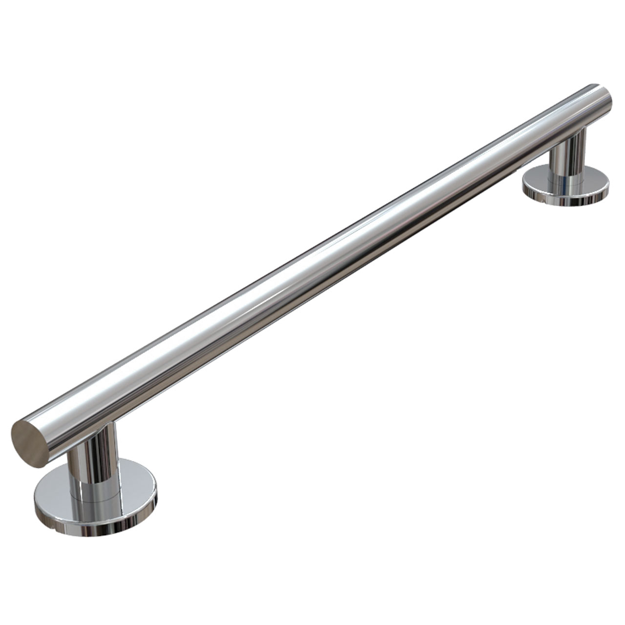 STRAIGHT Contemporary Polished Stainless Steel Grab Rail 24" / 60cm