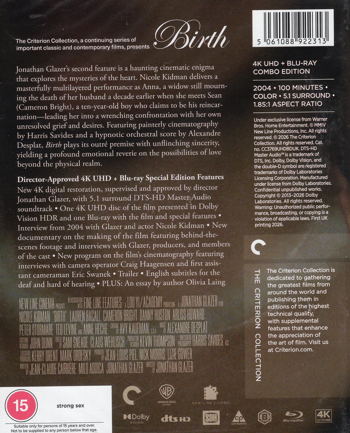 Birth (Criterion Collection) (ej svensk text) (4K Ultra HD + Blu-ray) - 2
