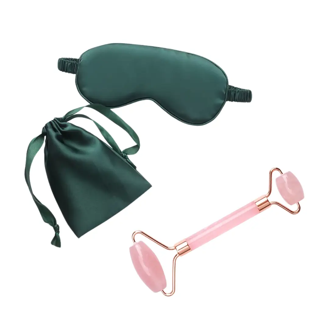 Ylellinen lahjapaketti – jade roller ja satiininen silmänaamio - 8