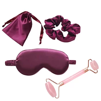 Eksklusivt gavekit – jade roller og satin sove­maske