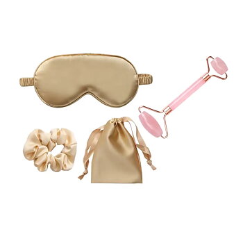 Eksklusivt gavekit – jade roller og satin sove­maske