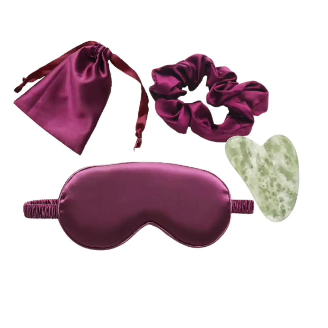 Self-care paket – gua sha sten och satin sovmask - 6