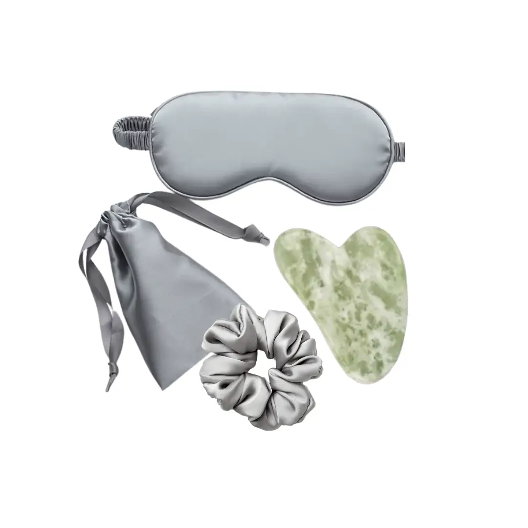 Self-care paket – gua sha sten och satin sovmask - 2