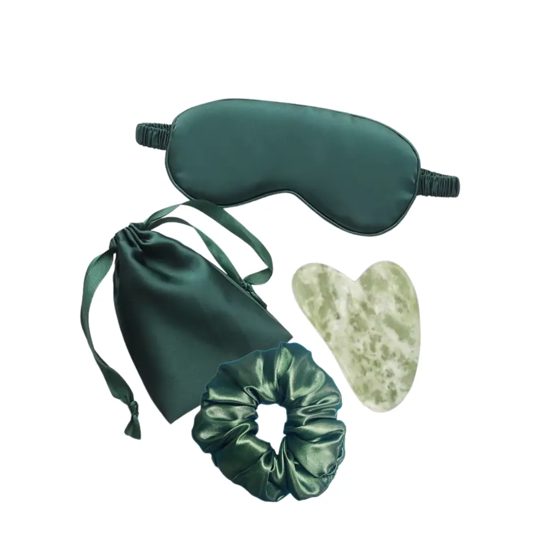 Self-care paket – gua sha sten och satin sovmask