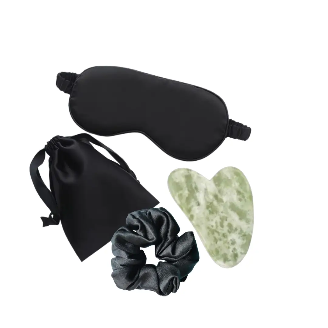 Self-care paket – gua sha sten och satin sovmask - 8