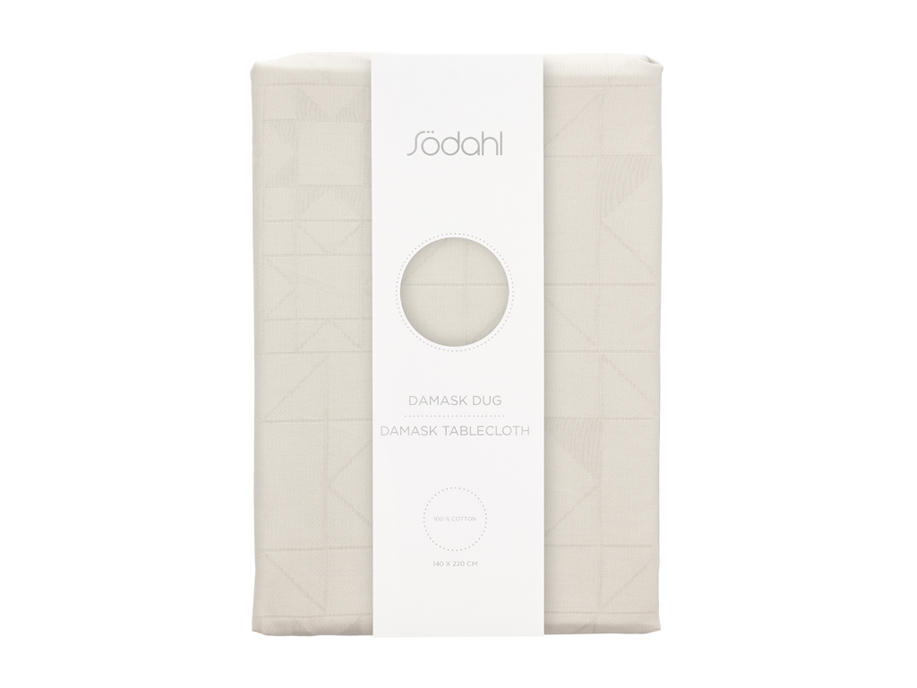 Södahl Star Damast Julbordsduk 140 x 220 cm Beige - 3