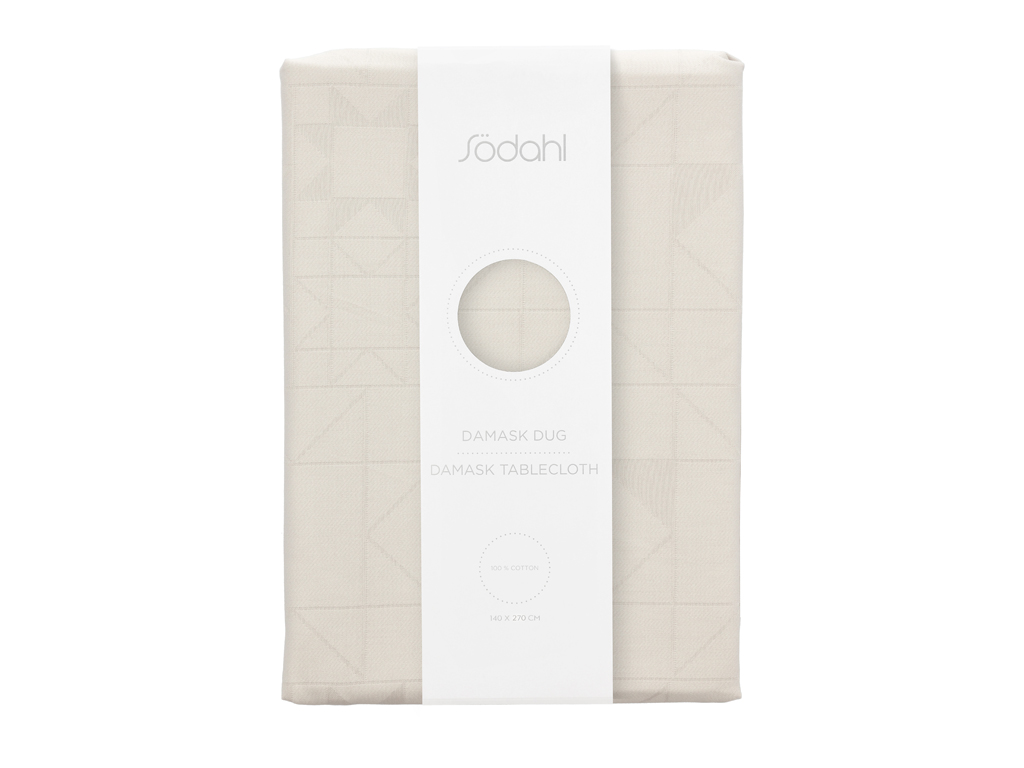 Södahl Star Damast Julbordsduk 140 x 270 cm Beige - 3