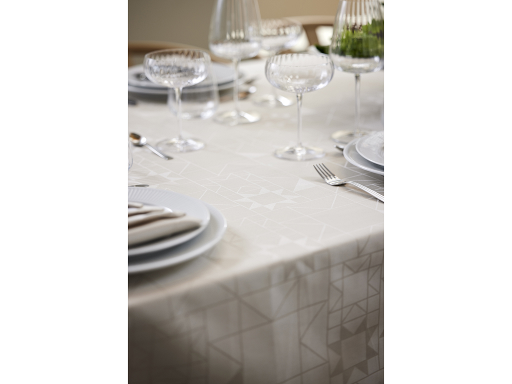 Södahl Star Damast Julbordsduk 140 x 320 cm Beige - 5