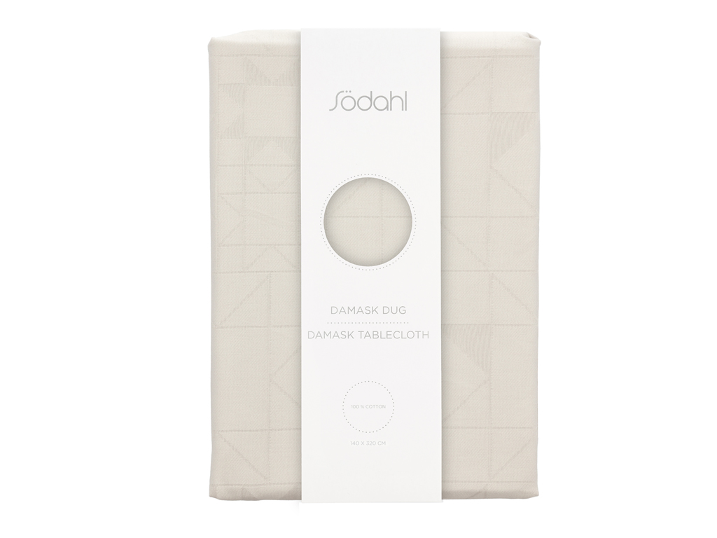 Södahl Star Damast Julbordsduk 140 x 320 cm Beige - 3