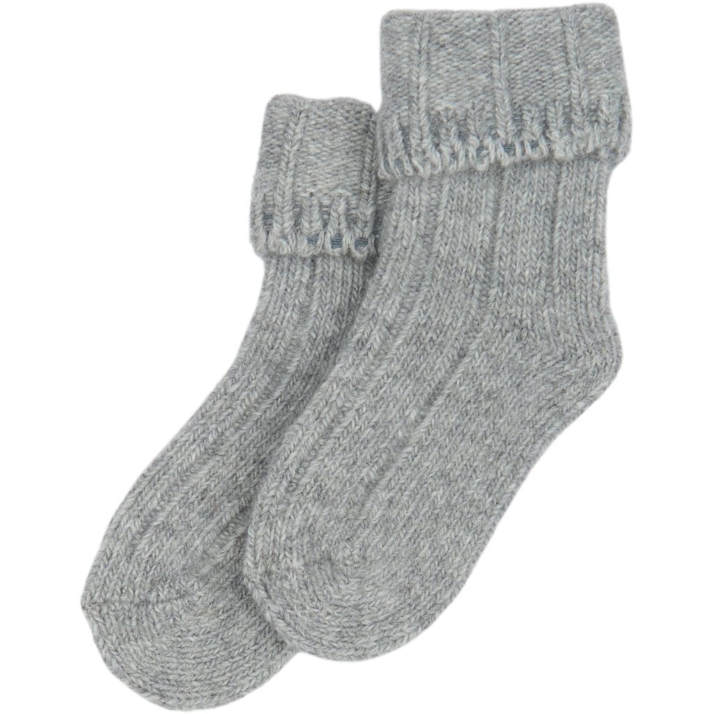 Minipop Wool Heavy Baby Sock Light Grey Melange