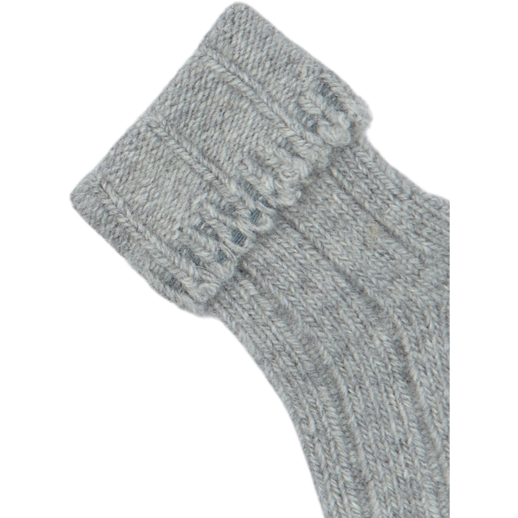 Minipop Wool Heavy Baby Sock Light Grey Melange - 2