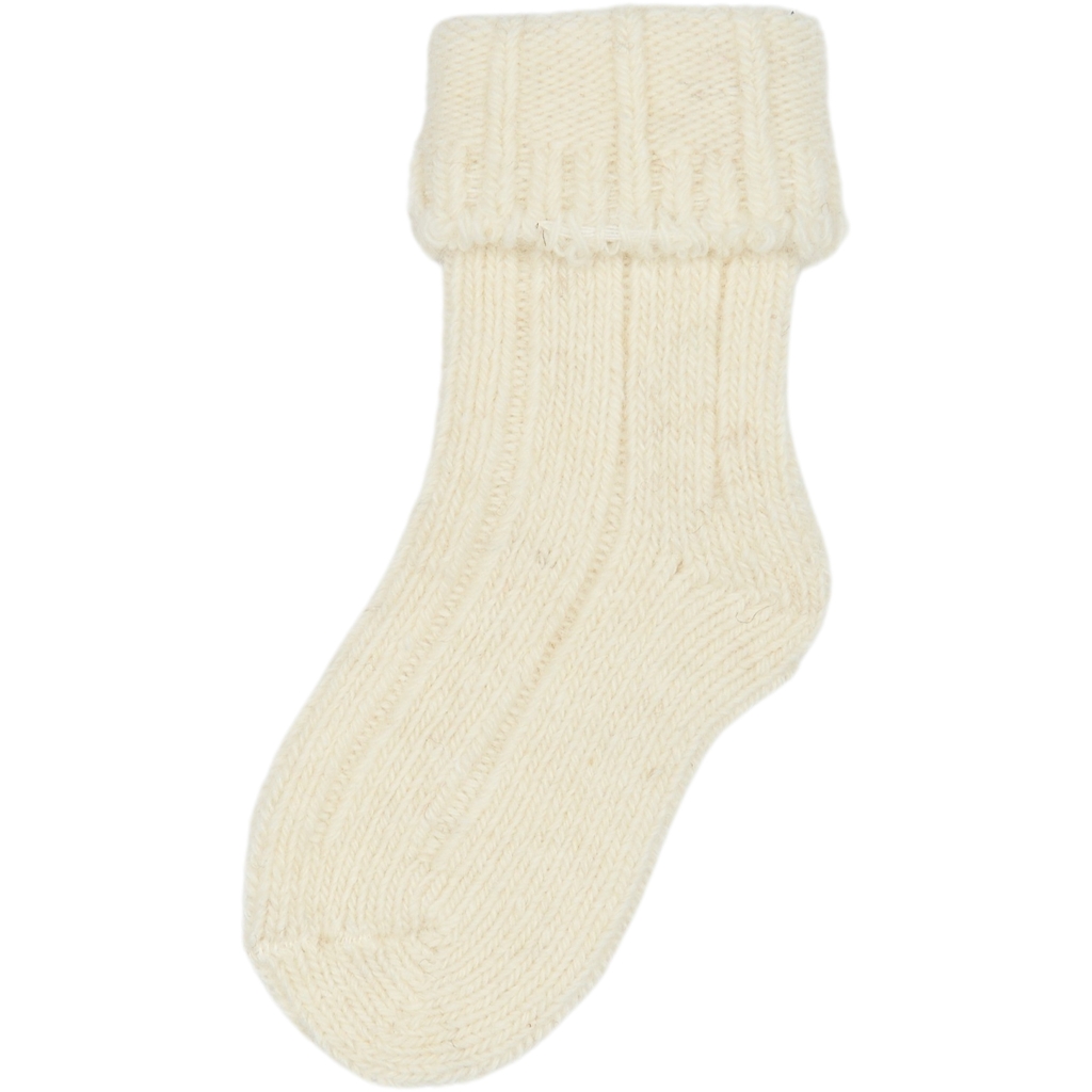 Minipop Wool Heavy Baby Sock Off White