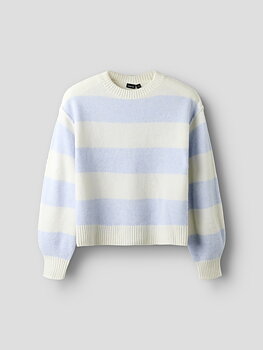 NLFBYNTHE STRIPE LS SHORT KNIT Kentucky Blue