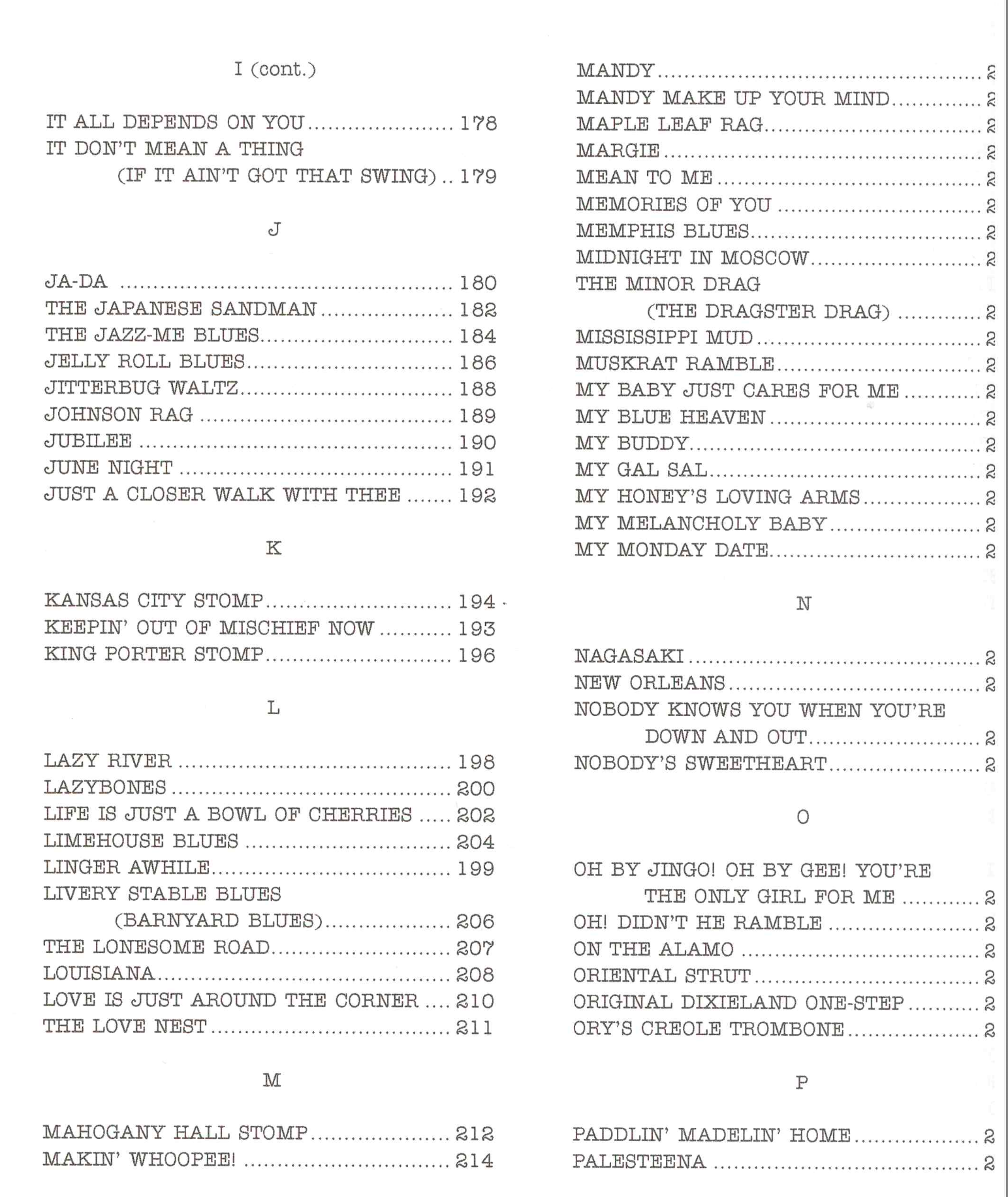The Real Dixieland Book - "C" - 4