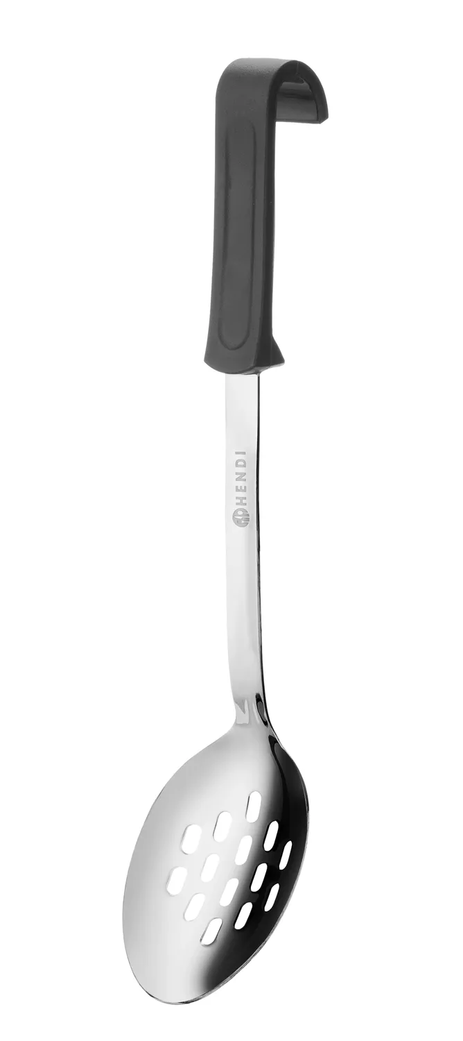 Oval stainless steel punch ladle with PP handle 345 mm