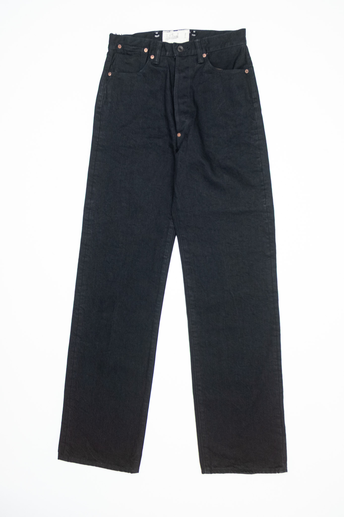 Black Sign - 15oz Black Denim Vocalion Waist Overalls - 2