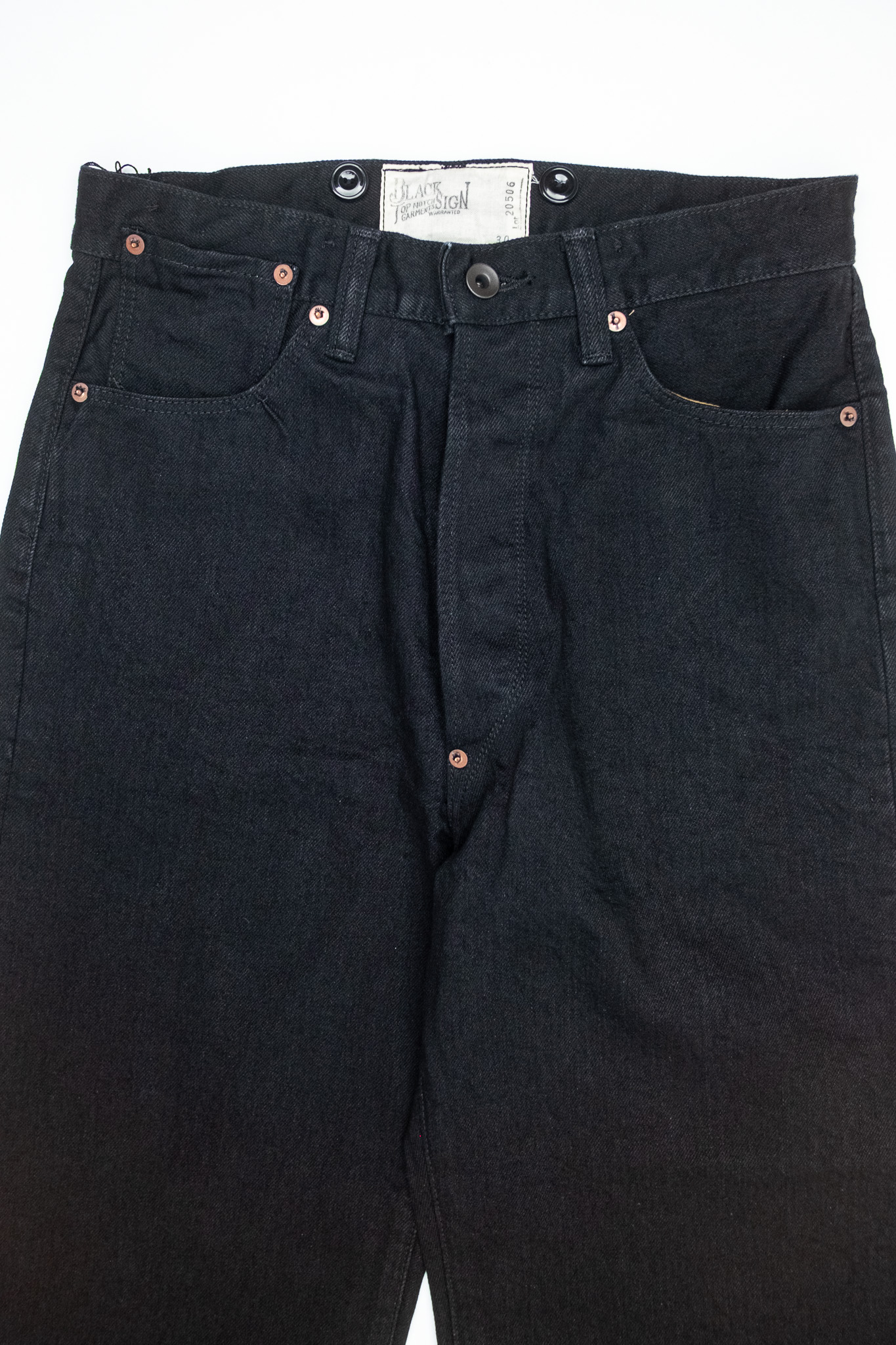 Black Sign - 15oz Black Denim Vocalion Waist Overalls - Göteborg