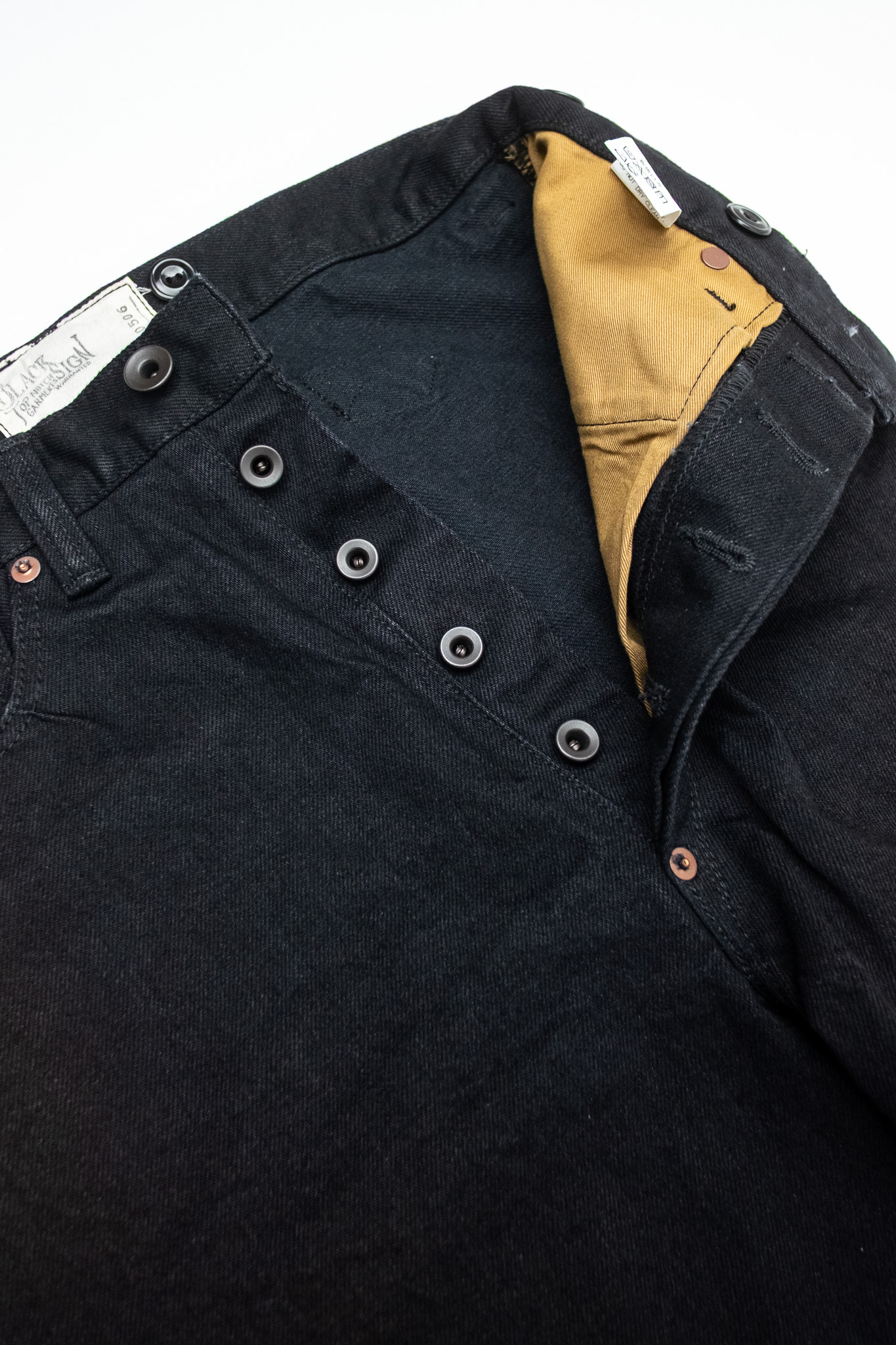 Black Sign - 15oz Black Denim Vocalion Waist Overalls - 6