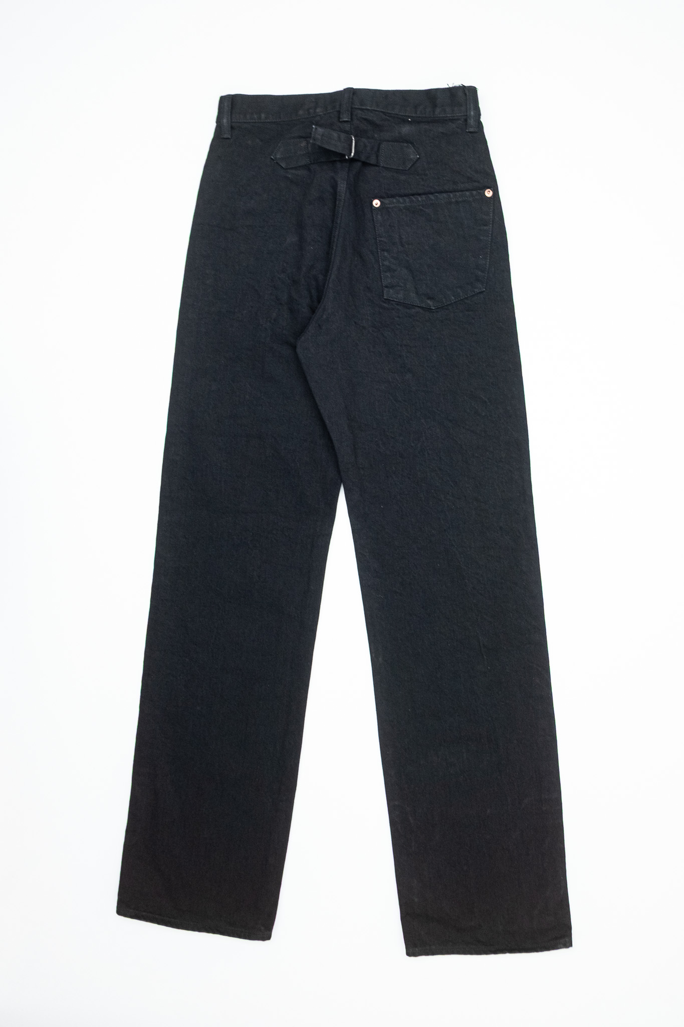 Black Sign - 15oz Black Denim Vocalion Waist Overalls - 3