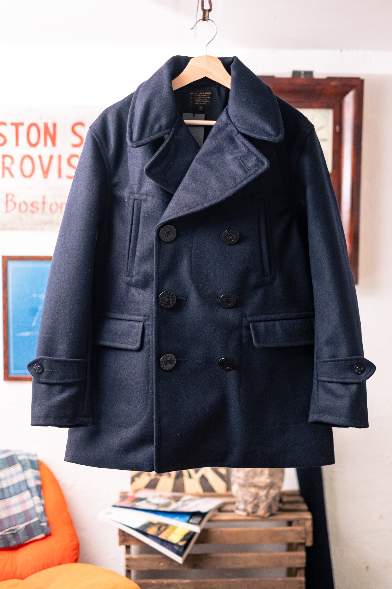 Black Sign - 1930s Amtrak Coat Wool Royal Navy
