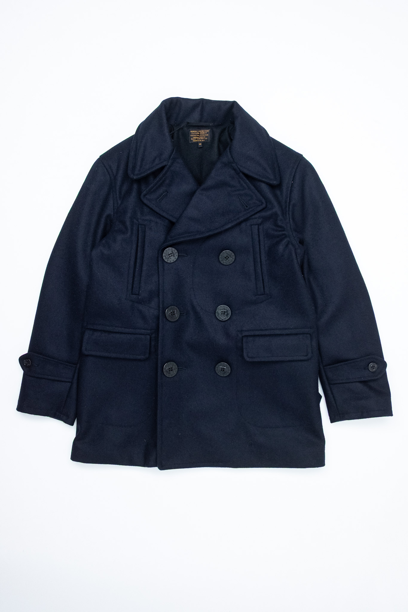 Black Sign - 1930s Amtrak Coat Wool Royal Navy - 2