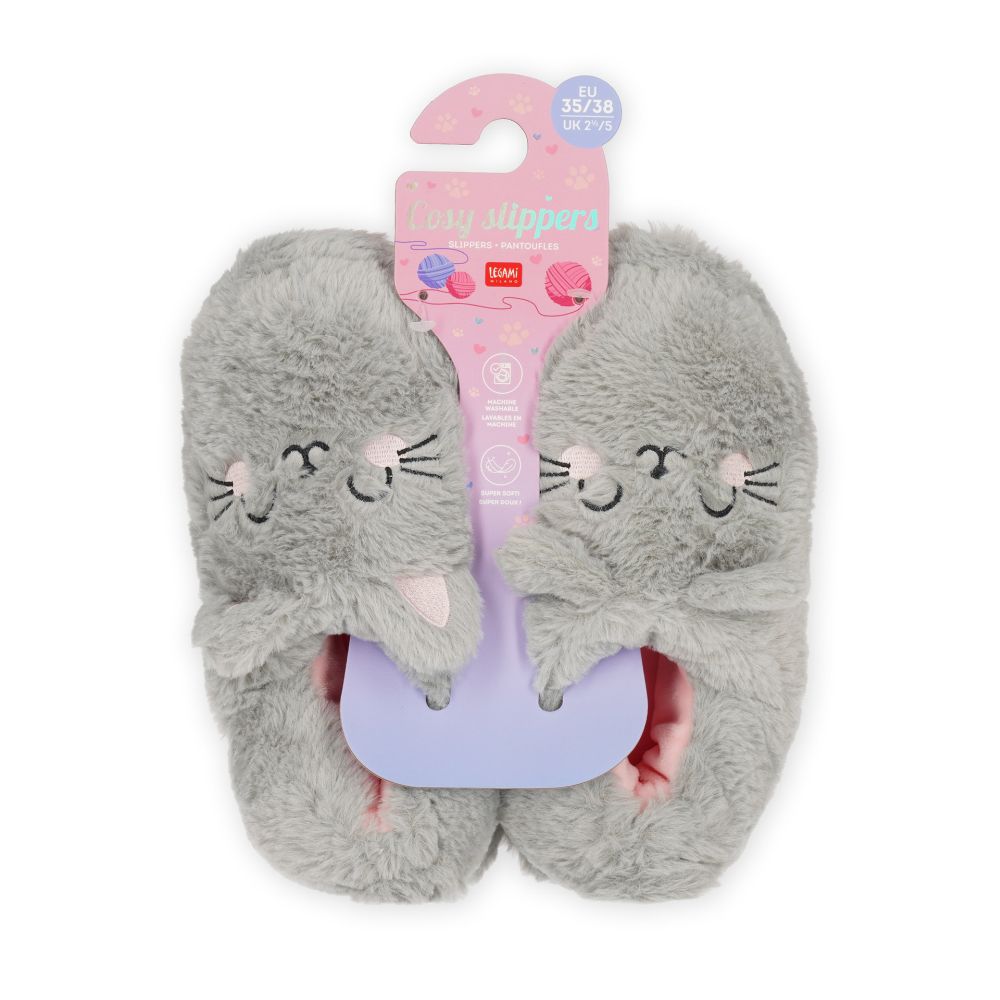 Cosy slippers - Kitty, Small (35-38) - 6