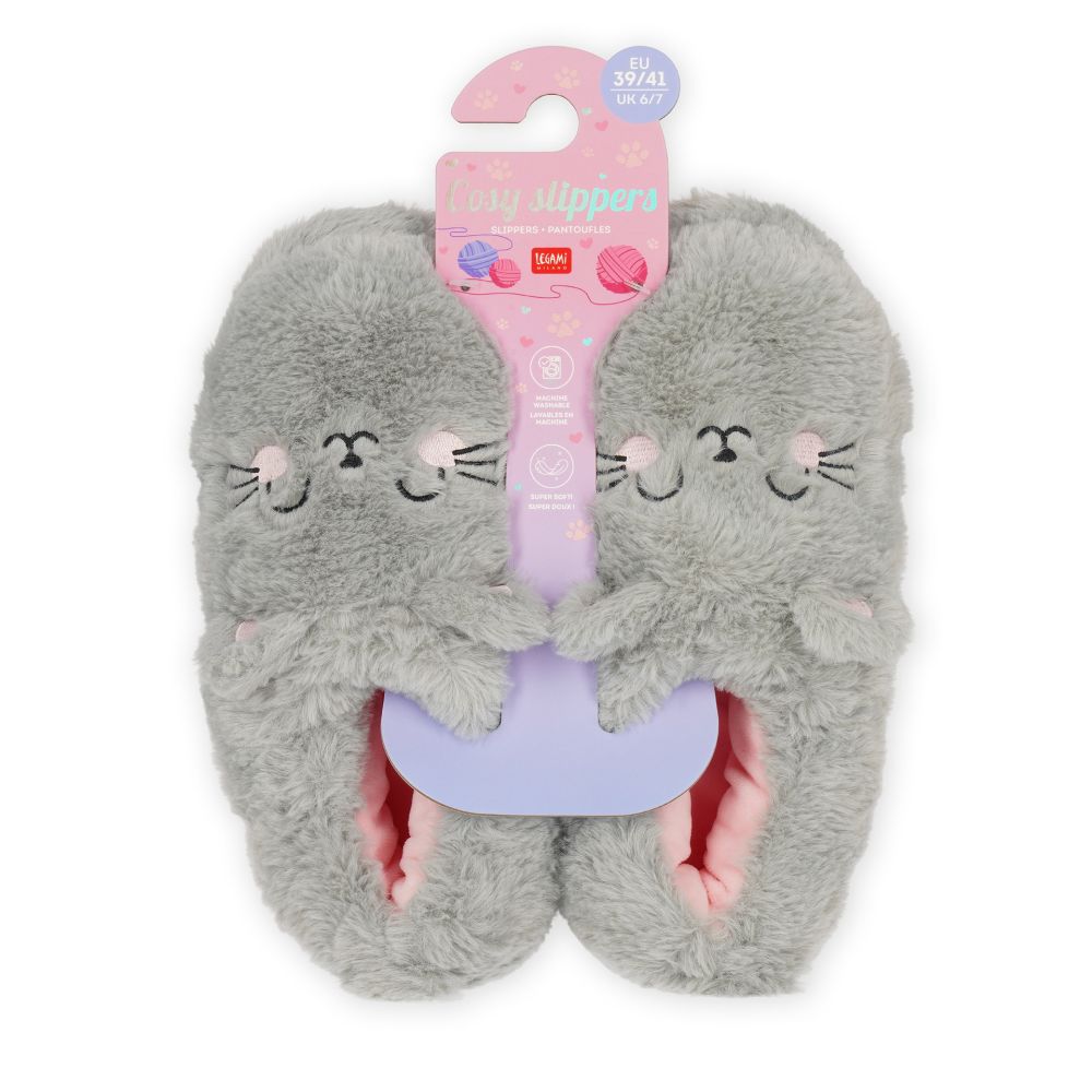 Cosy slippers - Kitty, Medium (39-41) - 6