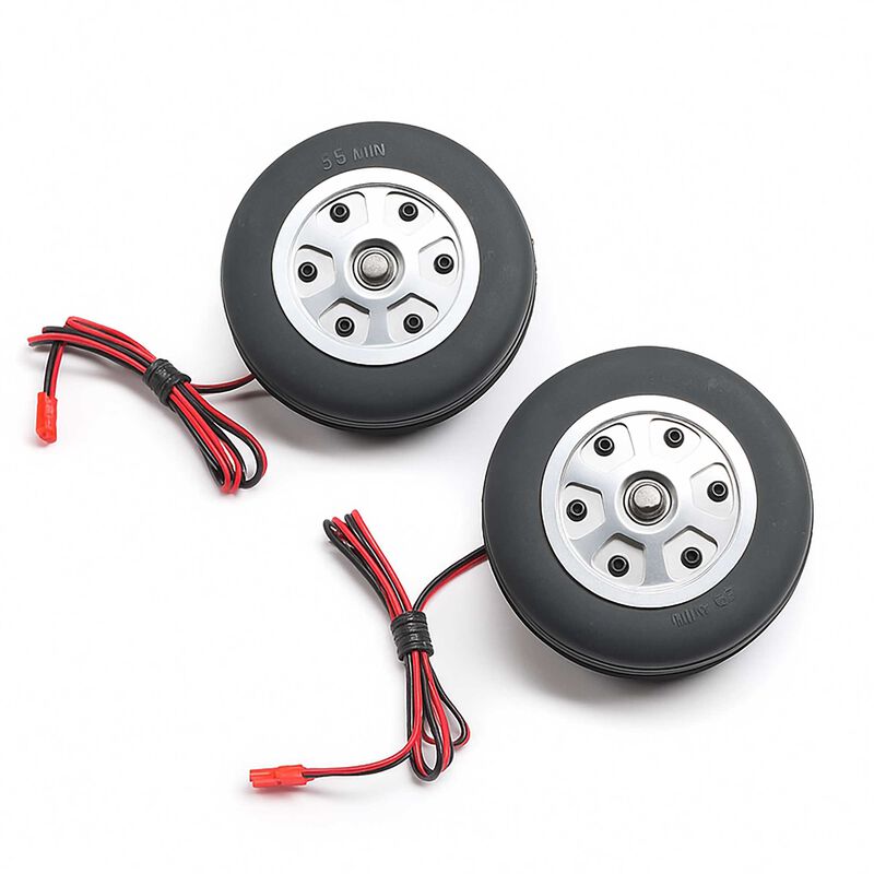 Hangar 9 Main Wheels Set with Brakes: Hawk/T-45 140-160N