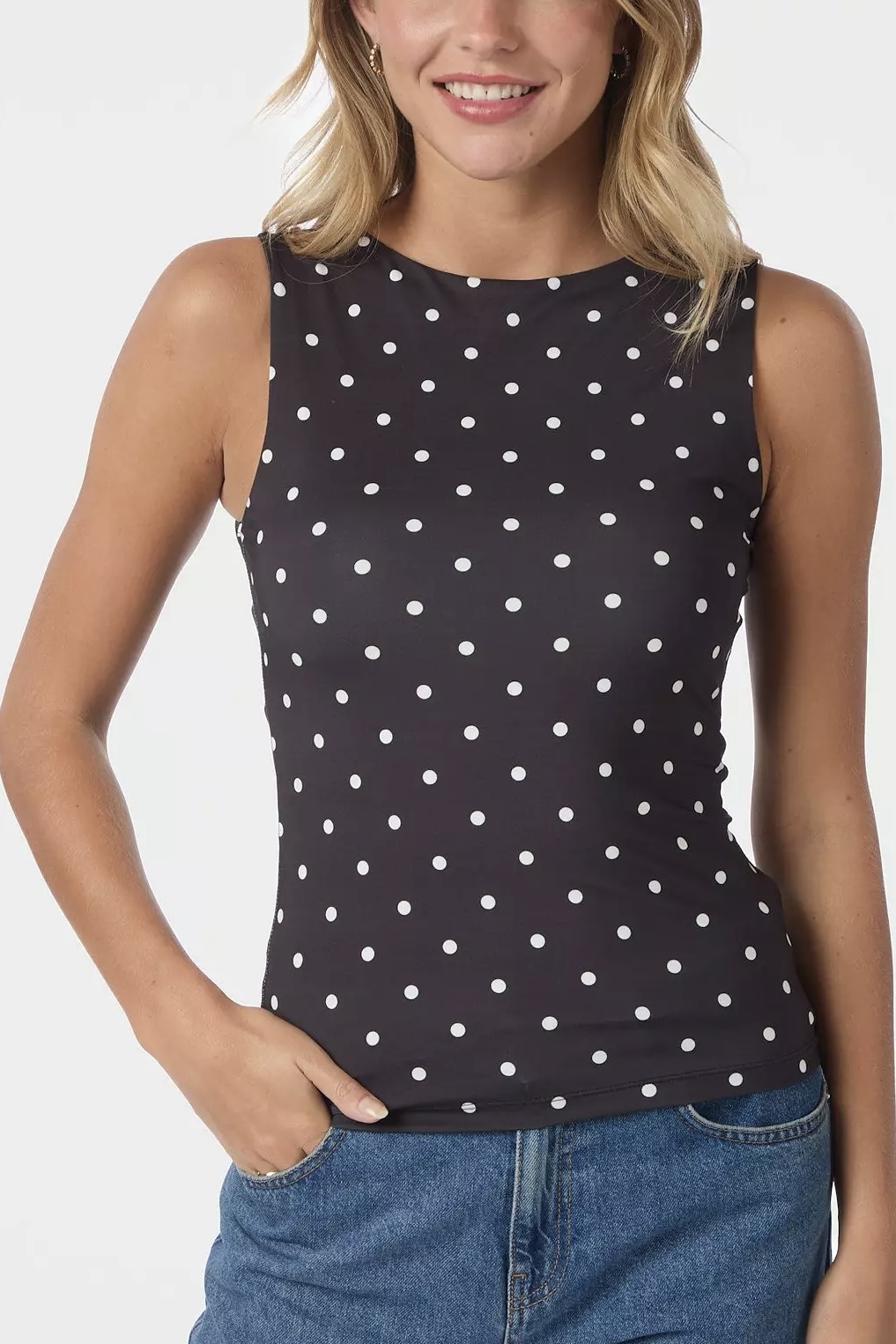Neo Noir &nbsp;- Ditty Jersey Dot Top Black