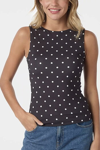 Neo Noir &nbsp;- Ditty Jersey Dot Top Black