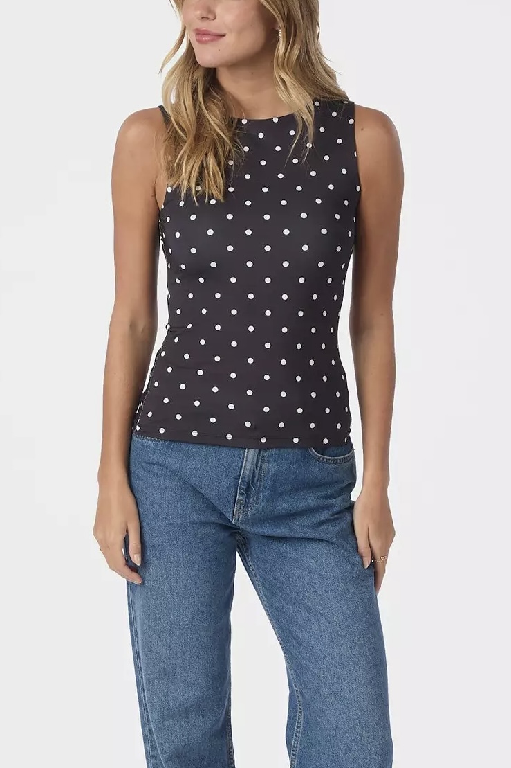 Neo Noir &nbsp;- Ditty Jersey Dot Top Black - 3