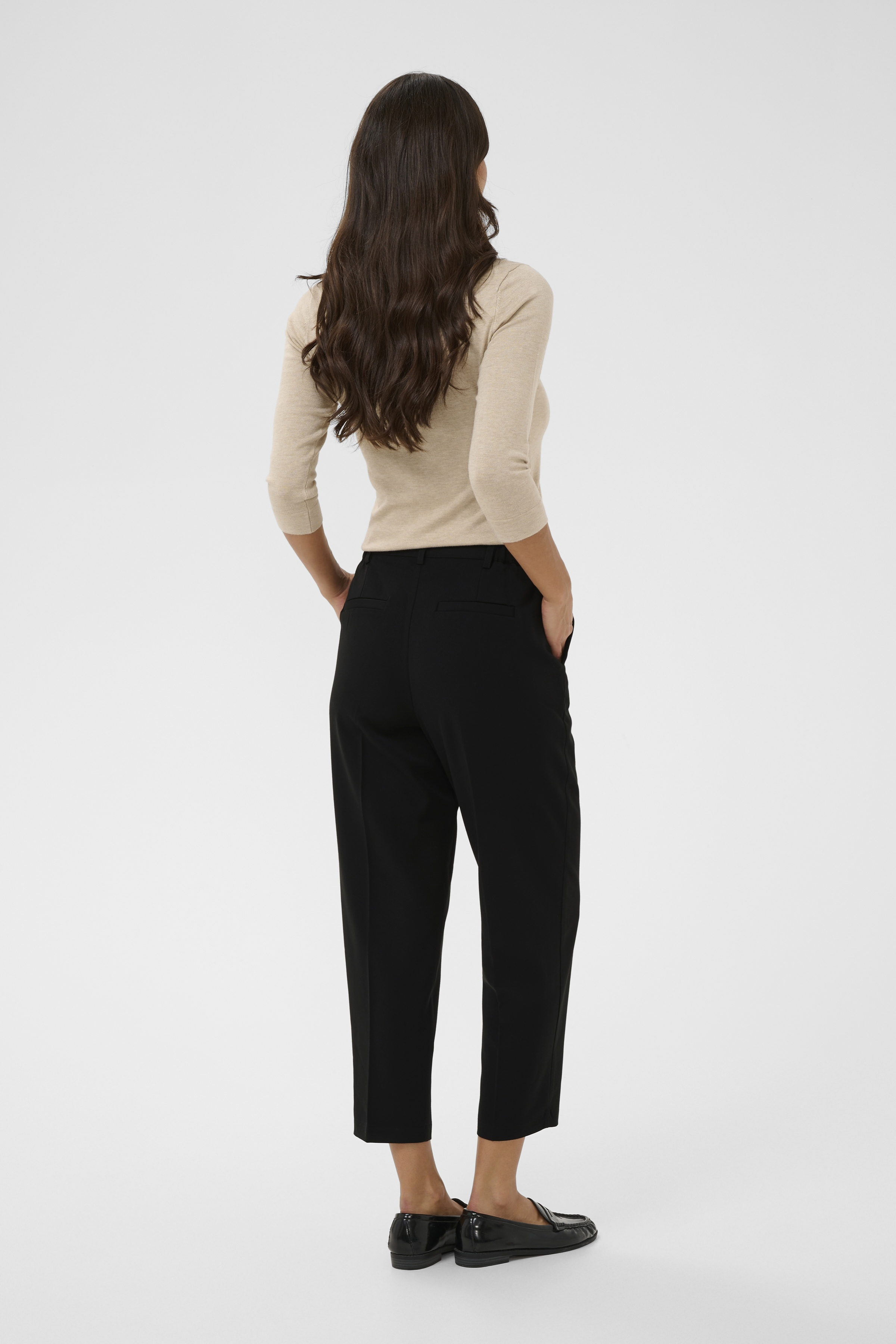 KAheather Cropped Pants Black Deep  Svart kostymbyxa - 3