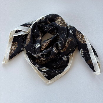 Scarf mini black/brown