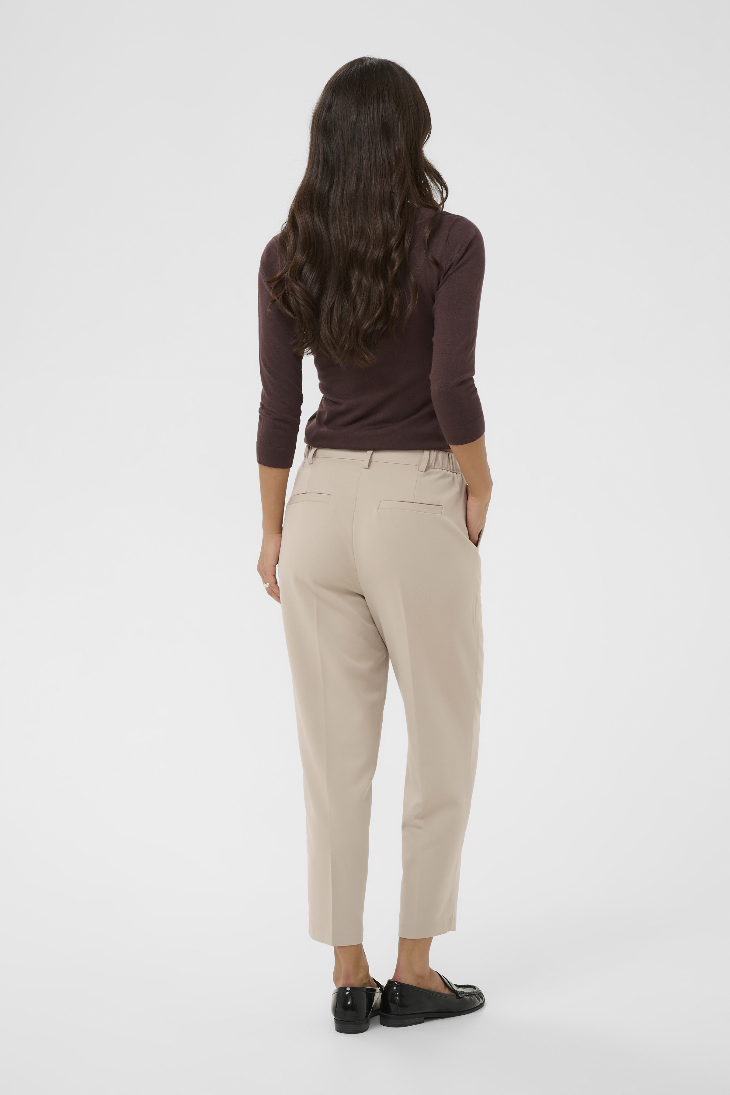 KAheather Cropped Pants Feather Gray Ljus kostymbyxa - 4