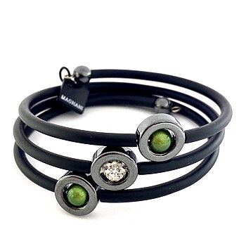 Grönt armband kristaller Hematit